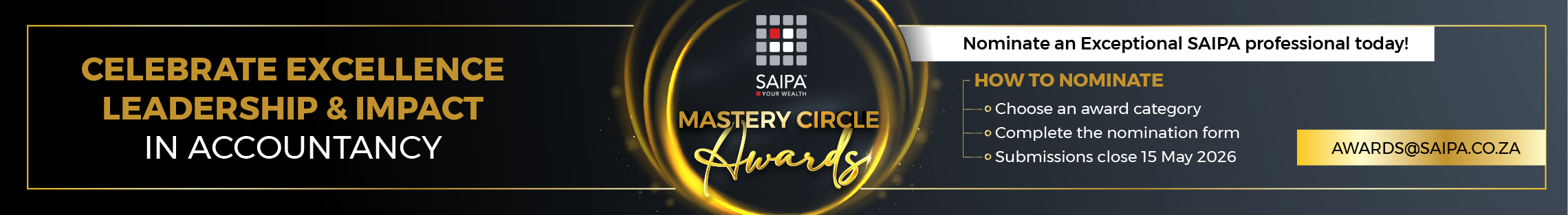SAIPA Mastery Circle Awards Banner